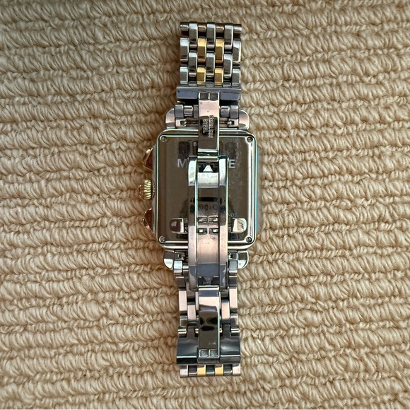 Michele Watch Deco Diamond Chronograph Two Tone - Picture 9 of 12